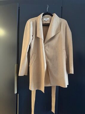 Mossimo Supply Co. beige/taupe wrap belted trench coat